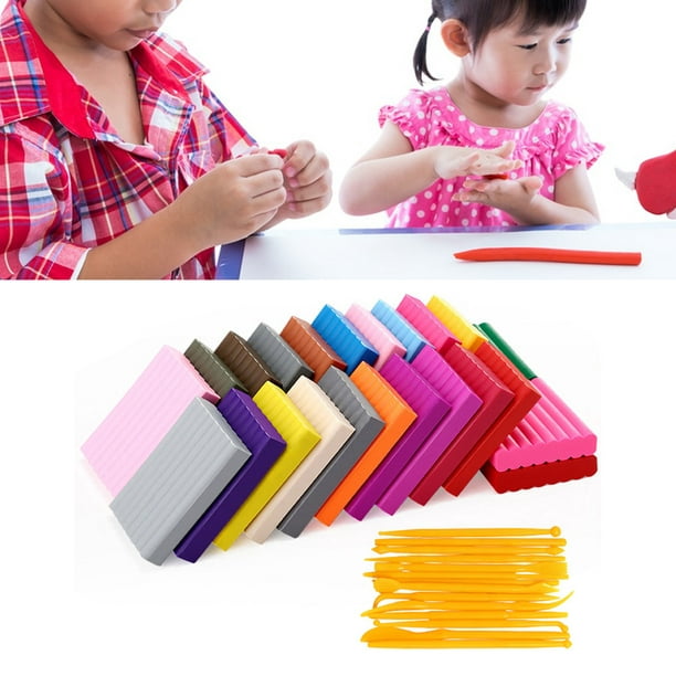 Arcilla para moldear plasticidad fuerte Arcilla para modelar para niños 24  colores para el hogar ANGGREK Otros