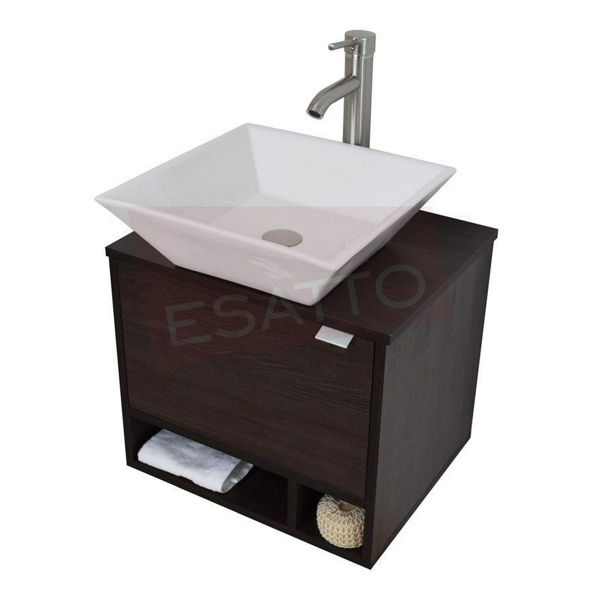 MUEBLE PARA BAÑO MODERNO LAVABO NEGRO DCNB STYLO N, Esatto