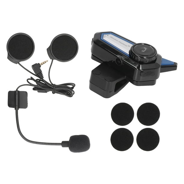 Auriculares para casco, BT31 para motocicleta, estéreo, impermeable,  recargable, Bluetooth5.0, intercomunicador, con linterna