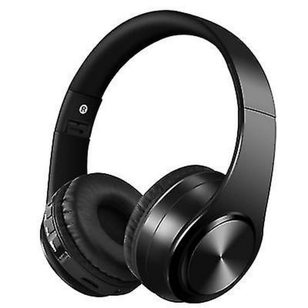 Cascos auriculares inalámbricos Bluetooth plegable. Diseño cuadrado Azul o  Negro Sin nombre