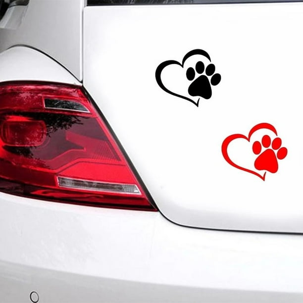 Sticker 4 Huellas Perro Dog Calcomania Vinil Auto Mediano