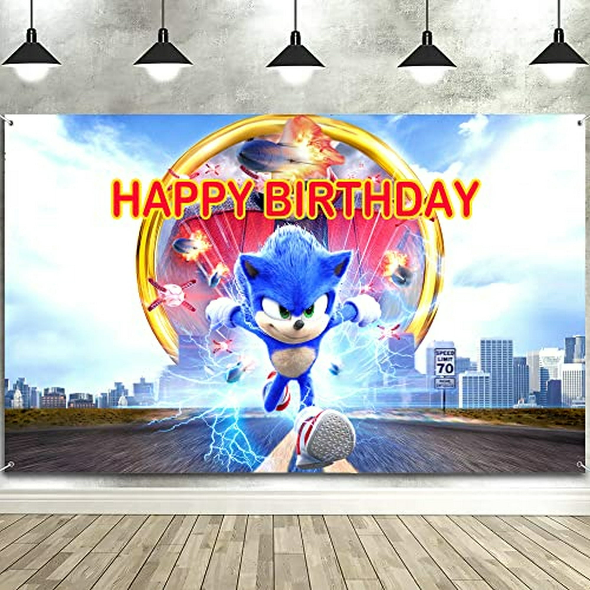 Suministros para fiestas de Sonic, decoraciones para fiestas de cumpleaños  de Sonic the He YesMae YesMae