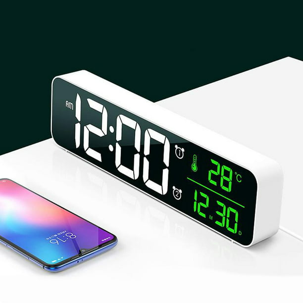 Reloj de pared digital LED, reloj de pared digital de 28 pulgadas, reloj  digital LED grande de gran tamaño con cronómetro, reloj de mesa, reloj de