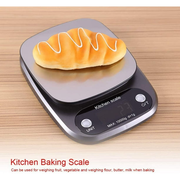 Escala digital de alimentos Peso gramos y OZ Báscula de cocina para cocinar  horneado inoxidable