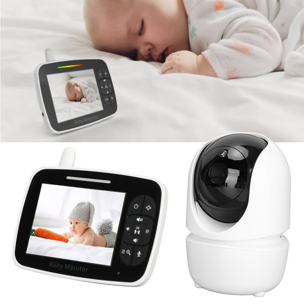 Monitor de bebé de 3,5 pulgadas, monitoreo multiángulo, intercomunicador de  2 vías, vista nocturna, pantalla HD TFT, Monitor de vídeo para bebé para el  hogar, enchufe de 100-240V EE. UU.