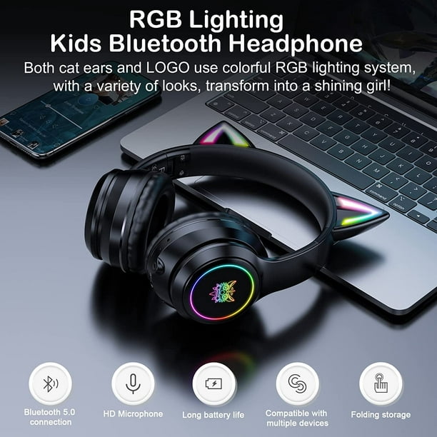 Audifonos Auriculares Inalámbricos para Niños Bluetooth para PC/Teléfono  portáti