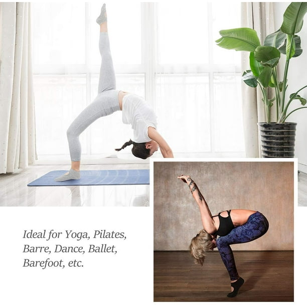CRUSEC Calcetines Antideslizantes Para Yoga Y Pilates Talla Única.