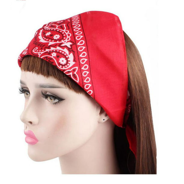 2x Diadema Bandana de para mujeres y hombres] Pañuelos para la cabeza con  cuello de dos cara para proteger Hairarap Bufanda Pañuelos 55x55cm Yinane