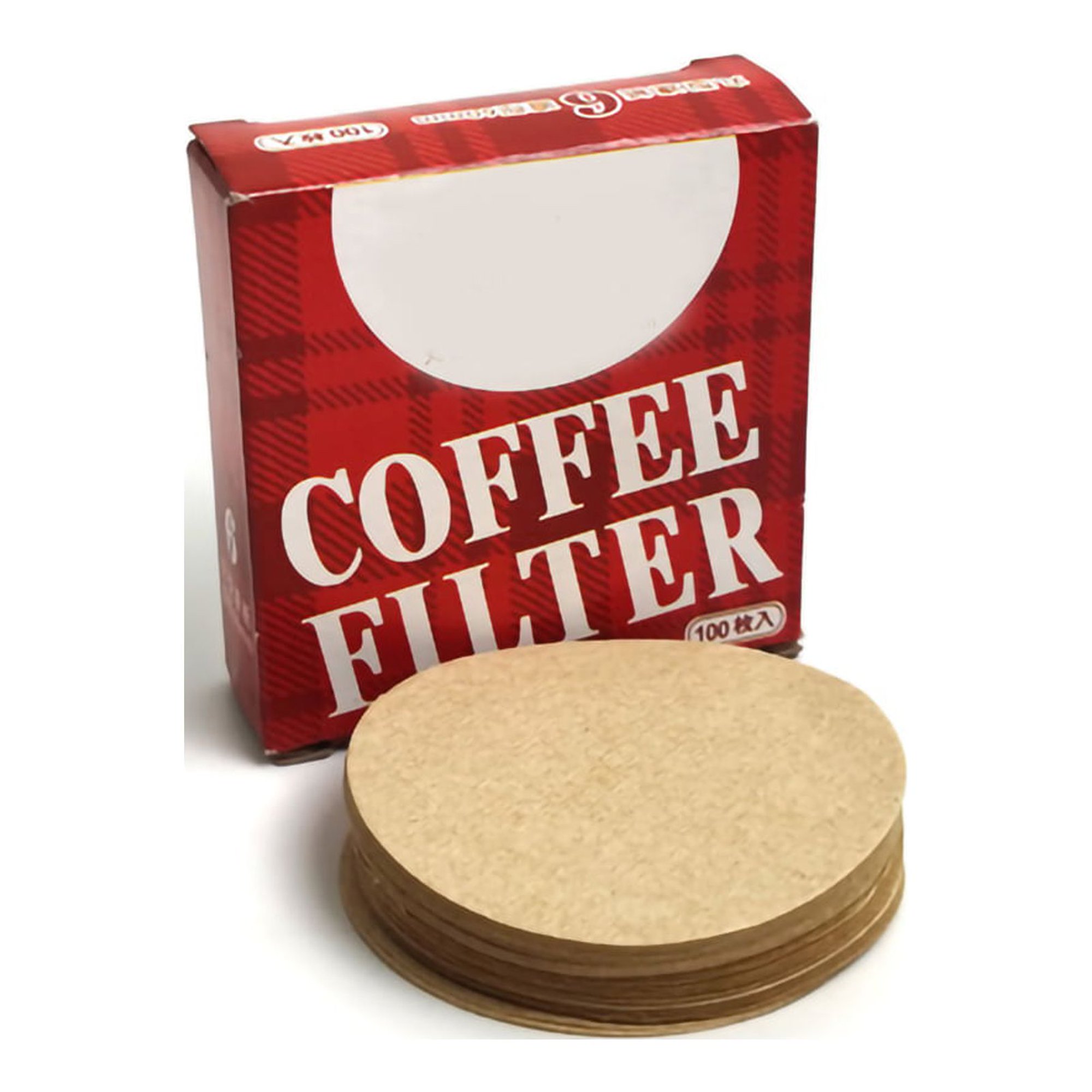 Filtros de café de papel, 40 piezas/bolsa, fácil de usar, filtro de café  sin blanquear para cafetera de goteo, color madera