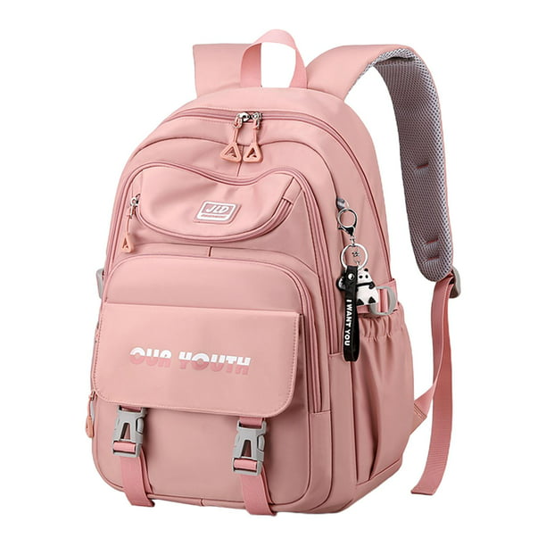  Mochilas de rosa rosa rosa para niñas y niños, mochila escolar,  3º 4º 5º grado, bolsa de hombro para laptop, mochila de viaje para  estudiantes, Multicolor, 16x11.4x6.9in, Mochilas Daypack : Ropa