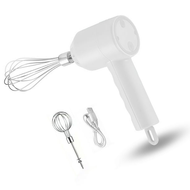 HONP Mini batidora de mano eléctrica inalámbrica para el hogar, batidor de  huevos de mano recargable por USB con batidores desmontables 3 modos de