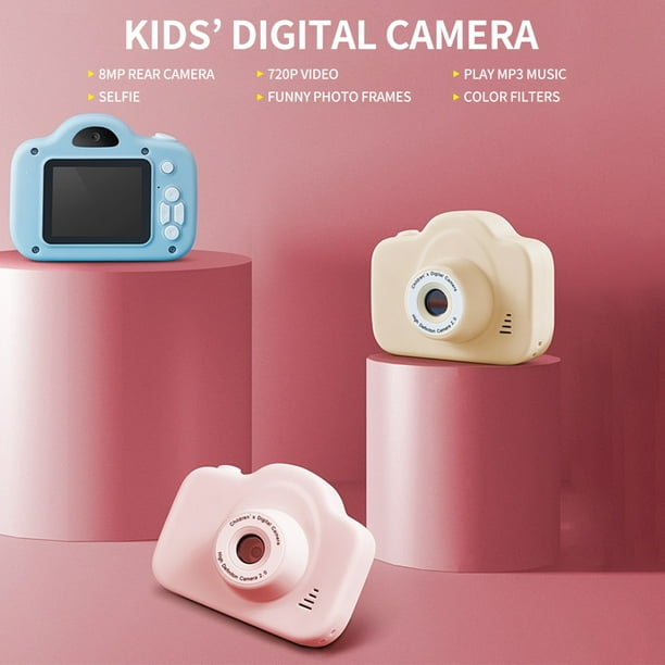Cámara digital para niños, cámara de juguete HD 1080P, videocámaras para  niños con pantalla IPS de 2 pulgadas, compatible con tarjeta TF de 32 GB