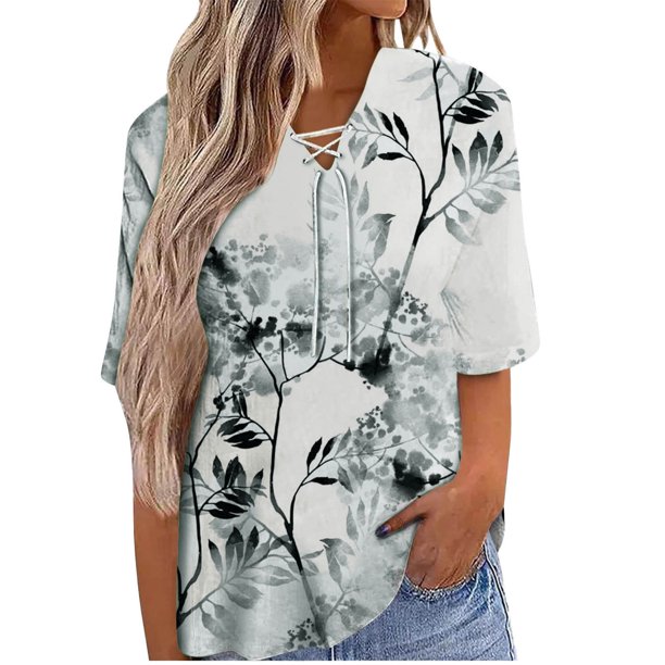 Blusa cl sica de verano con tirantes para mujer blusa estampada