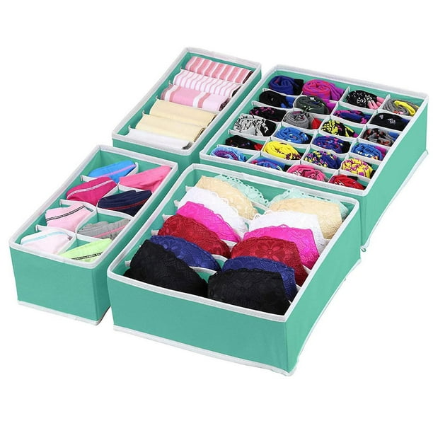 Cajón de almacenamiento plegable para ropa interior, organizador de  sujetadores, armario con compartimentos para sujetadores, calcetines