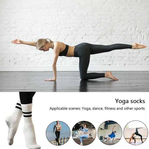 Calcetines de Yoga antideslizantes para mujer, medias de algodón