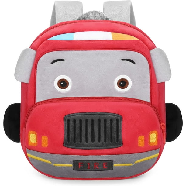 Mochila para niños Bolsa de guardería Bolsa de jardín de infantes Mochila  escolar para auto pequeño Dibujos animados lindos para bebé niña niño de 1  a 3 años, Camión de bomberos Regalos