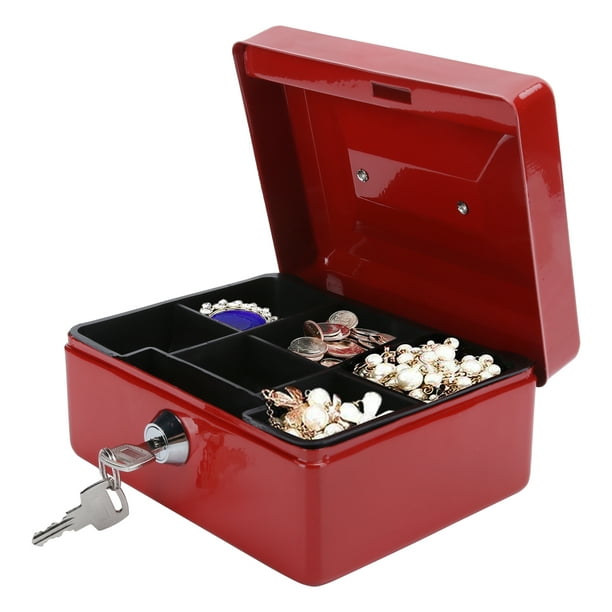 Mini caja de seguridad para dinero y objetos de valor - Caja de seguridad de  viaje pequeña y portátil con alarma de voz