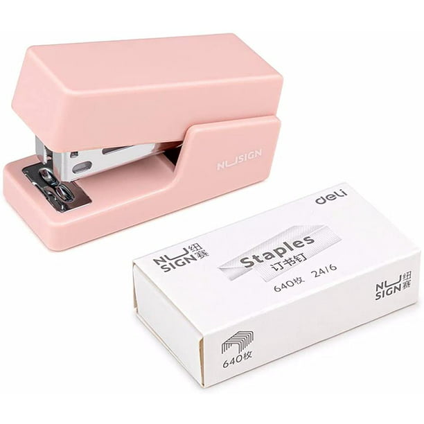 Mini máquina con grapas 24/6 26/6, grapadora de papel de moda pequeña para papelería, acce Ormromra WRJM-587-1 | Walmart en línea