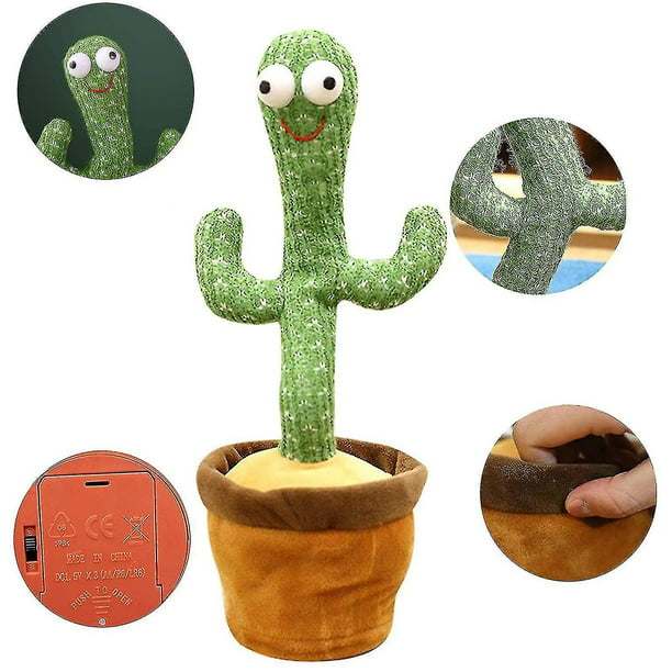 Cactus bailarín, juguete de cactus que habla repite lo que dices