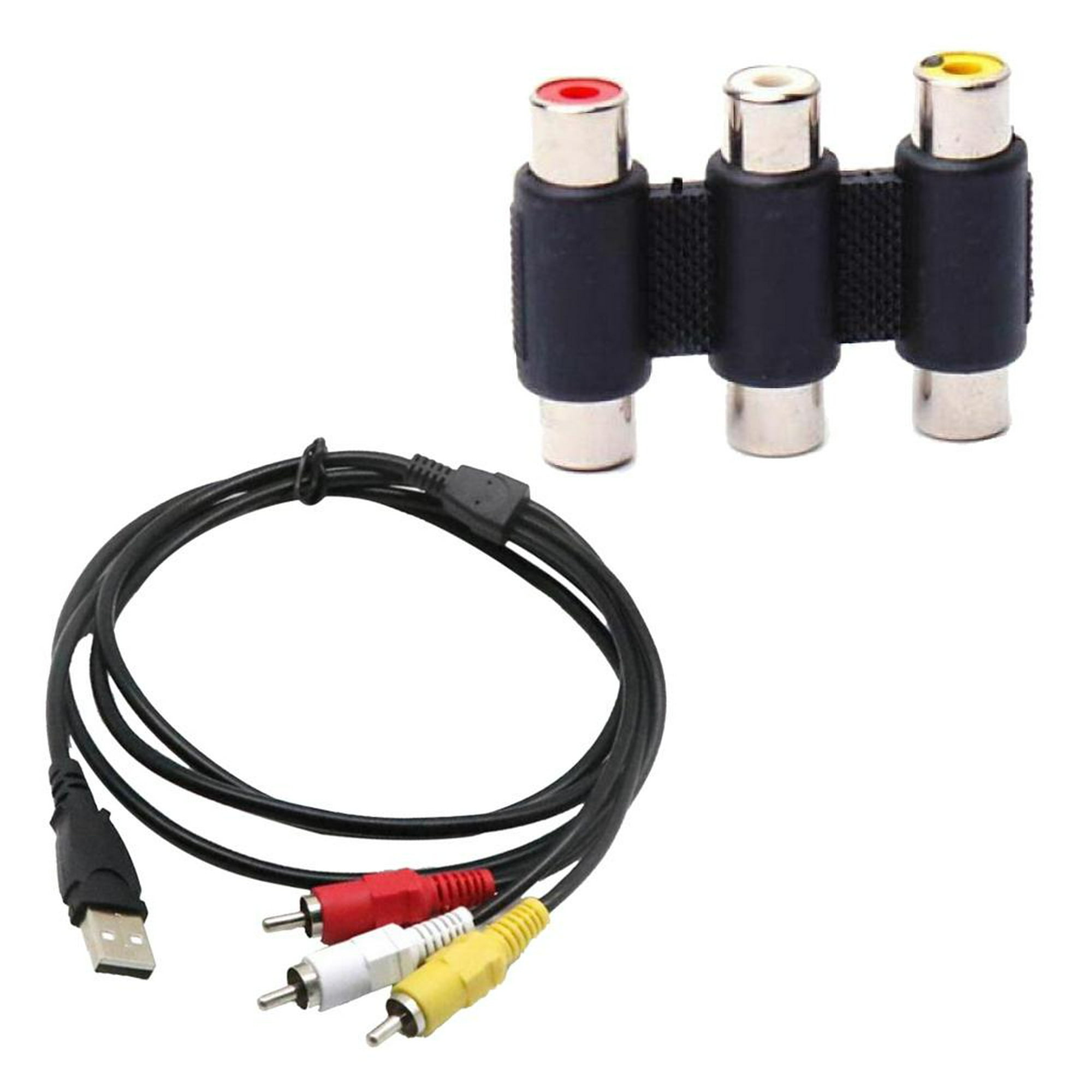 3 Rca Rgb Video Para Tv Televisión Splitter Cable Adaptador A 3 Conector Rca Cuticat Usb 