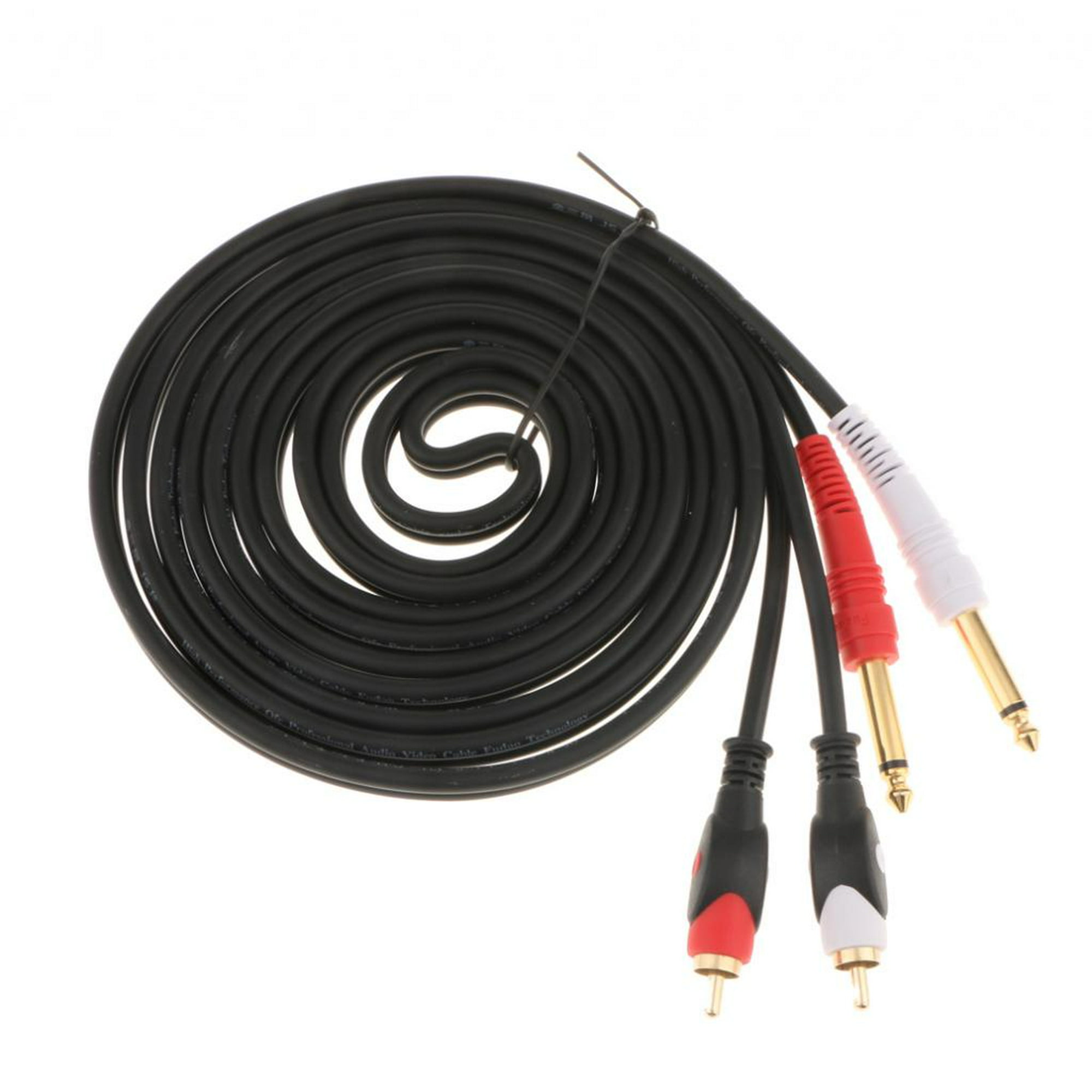 Cable RCA 1/1,8/3m 2 RCA Aux Cable de audio Cable de 3,5 mm Conector  estéreo a perfke Cable divisor de audio RCA