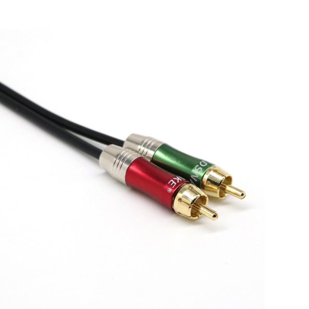 Cable RCA 1/1,8/3m 2 RCA Aux Cable de sonido Cable de 3,5 mm Conector  estéreo a 2RCA Conector de de teléfono para altavoces, reproductor de 18  millones Yotijar Cable divisor de audio