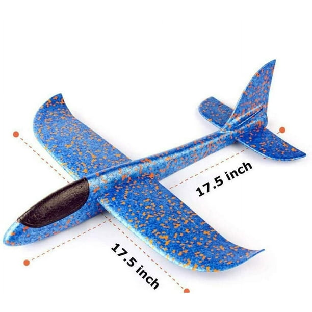 Paquete de 4 juguetes de avión, avión de espuma grande de 17.5 pulgadas, 2  aviones planeadores de modo de vuelo, juguete volador para niños, regalos
