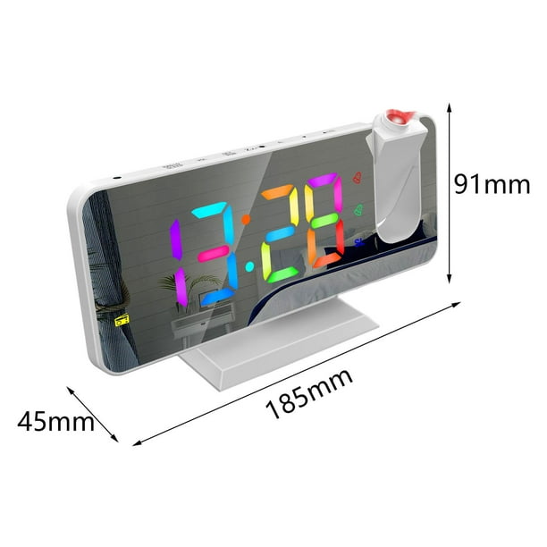Reloj Despertador Digital Inteligente Con Pantalla LED 7colores