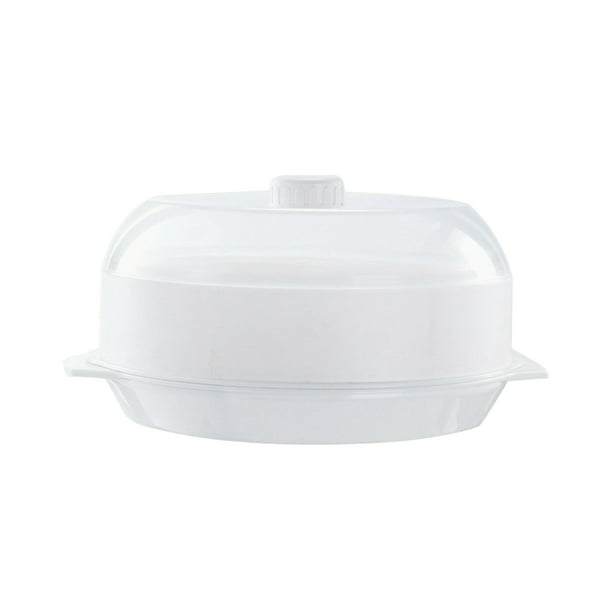  HOME-X Olla vaporera de verduras para microondas, sin BPA, apta  para lavavajillas, cocina de comidas, transparente : Hogar y Cocina