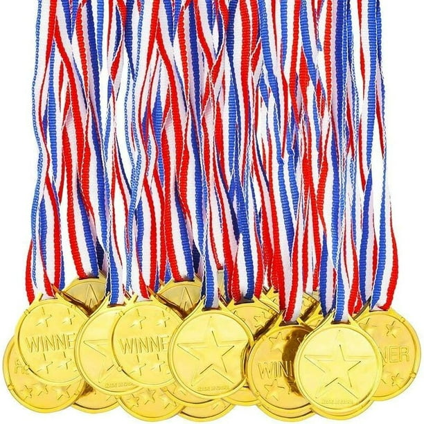 Medallas De Premio Ganador Medallas de competición Colección Medalla  conmemorativa Útiles escolares (Oro) Likrtyny Para Estrenar