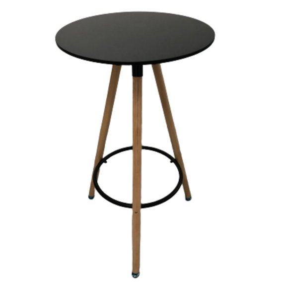 mesa alta redonda tipo barra minimalista estilo eames negro kecompras mesa alta redonda