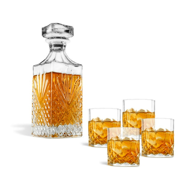 Barski Vaso de vidrio doble antiguo – Juego de 6 vasos – Diseñado DOF –  Vasos de cristal – Para whisky – Bourbon – Agua – Bebidas – Vasos para  beber –