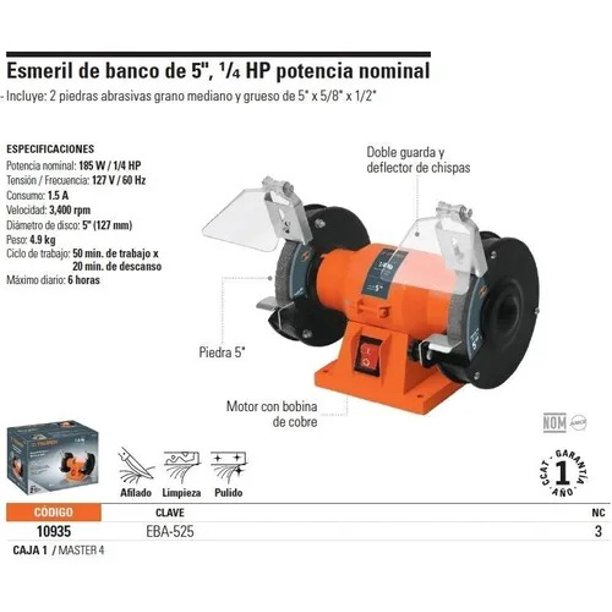 Esmeril de banco 6 Truper