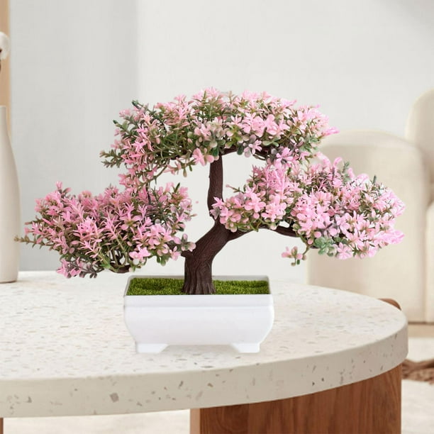 Árbol de bonsái artificial, decoración de plantas falsas, plantas  artificiales en maceta para el hogar, planta de bonsái de pino japonés,  19*34cm TUNC Sencillez