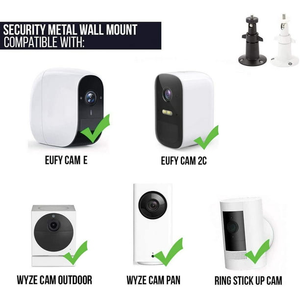 Soportes universales para cámaras de vigilancia en interiores y exteriores,  soporte de aluminio ajustable en la pared para interiores y exteriores