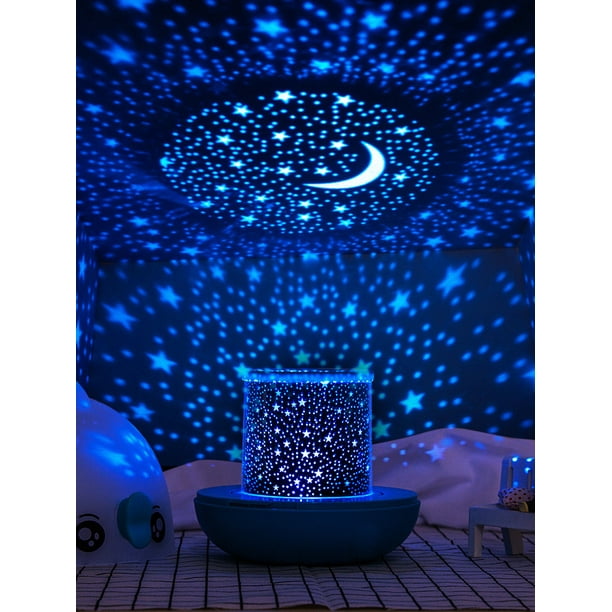 Luz nocturna con proyector de estrellas, luz nocturna LED giratoria para  bebés con 8 luces de colores para la decoración del dormitorio de la  guardería del bebé - rosa JAMW Sencillez