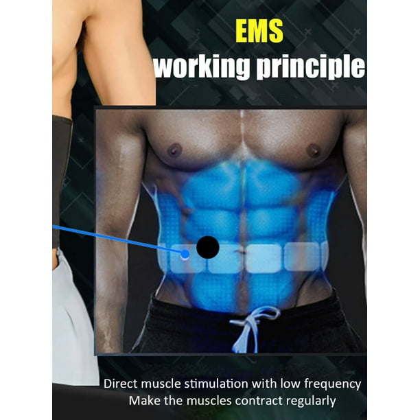 Cinturón Abdominal eléctrico Ems, banda de cintura adelgazante