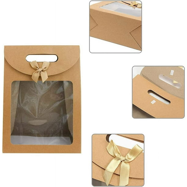Outus 12 bolsas de regalo de papel kraft para novia, bolsa de regalo de  dama de honor, bolsa de papel con 12 piezas de papel de seda para boda,  fiesta