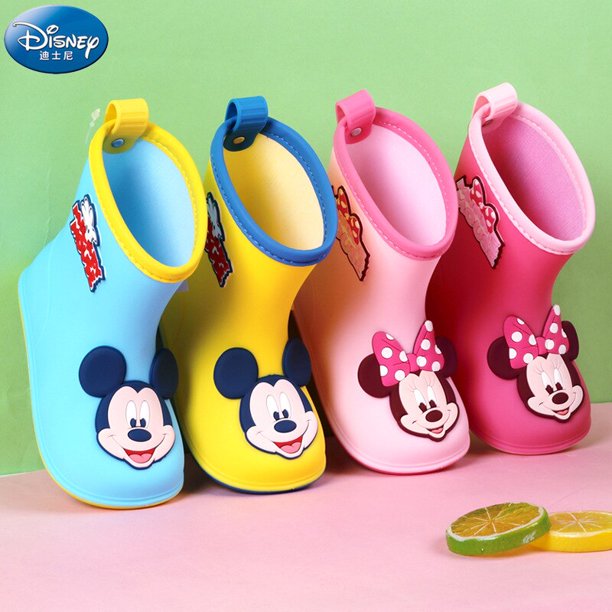 Zapatos de lluvia para niños de Disney, botas de lluvia impermeables  cálidas de algodón desmontables para invierno, lindos zapatos de agua  antideslizantes para bebés, plantilla 190 de 19cm Gao Jinjia LED