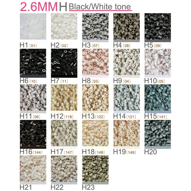 Paquete 6,000 Cuentas Hama Beads Artkal Midi 5mm Colores Blanco y Negro :  : Juguetes y Juegos