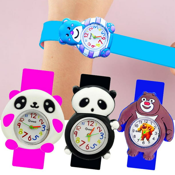 Bebé Cognitive Time Toy Reloj para niños Patrón de dibujos animados Niños  Niños Relojes de pulsera analógicos de cuarzo Regalo Niños Reloj  impermeable Gao Jinjia LED