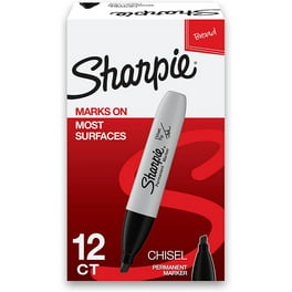 Marcador permanente de punta fina, color negro, tinta duradera resistente a  la decoloración y al agua, color negro, 12 bolígrafos por caja