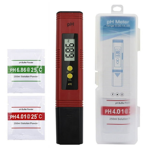 Medidor digital de PH, medidor de PH 0,01 PH de alta precisión probador de  calidad del agua con rango de medición de 0-14 PH para beber en el hogar