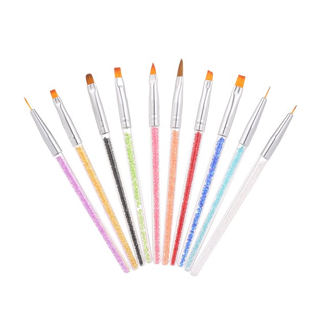 9pcs Pinceles Para Uñas Liner Acrilico Uñas Acrilicas Gel