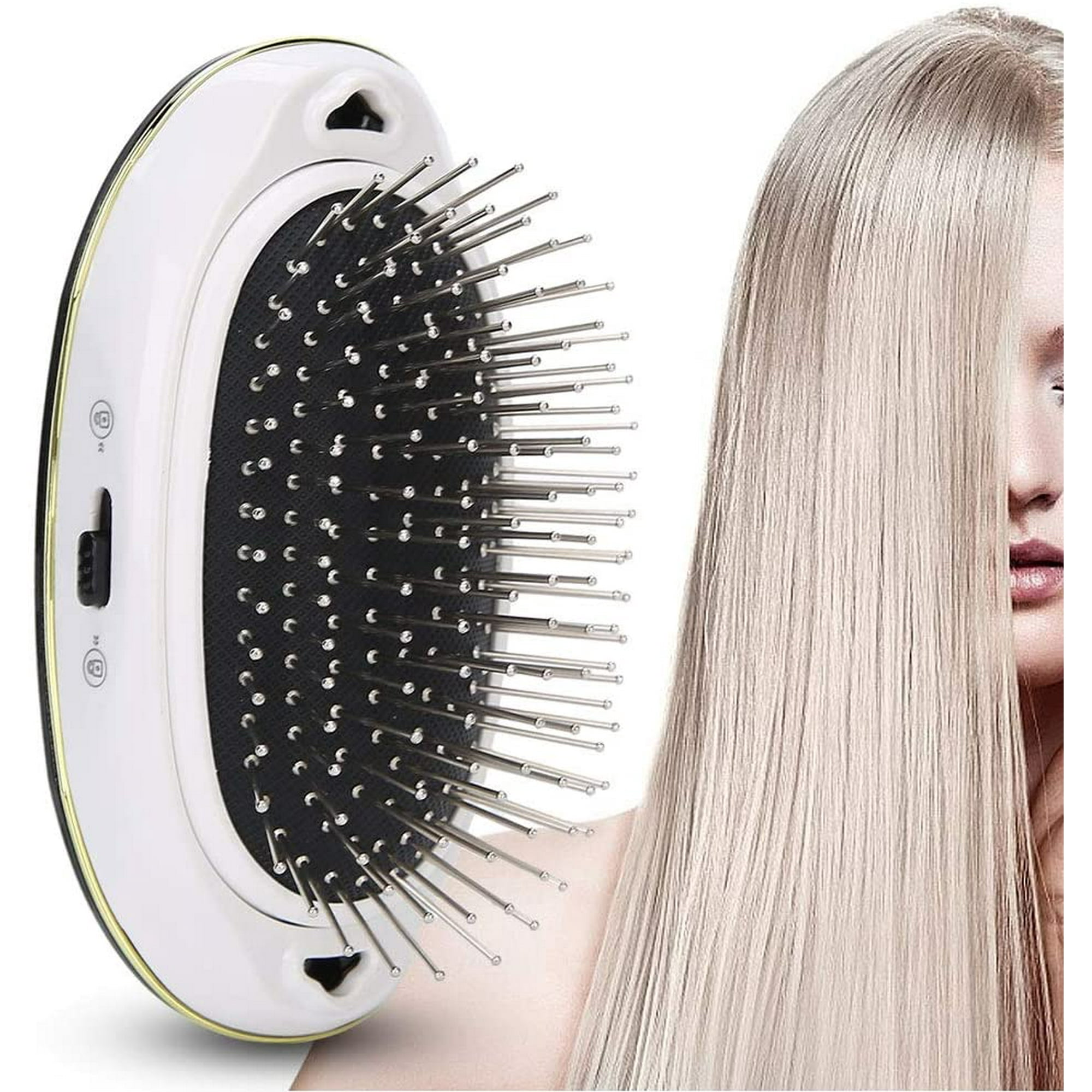 Cepillo eléctrico iónico para el cabello, peine masajeador de cuero  cabelludo, vibración eléctrica, masajeador magnético para aliviar la fatiga