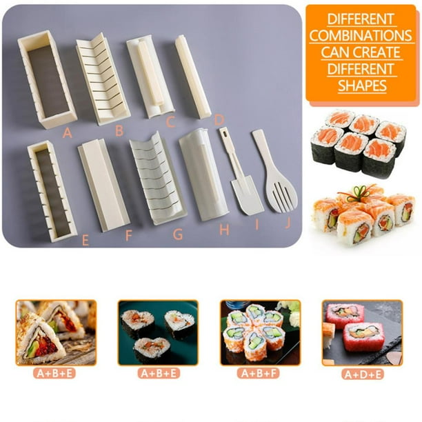 Kit para hacer sushi, 10 piezas, juego de sushi de bricolaje