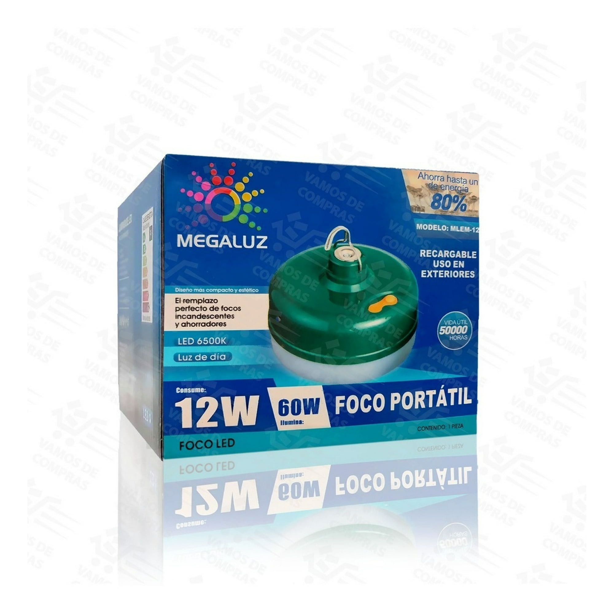 foco portatil 12w em07w12Recargable