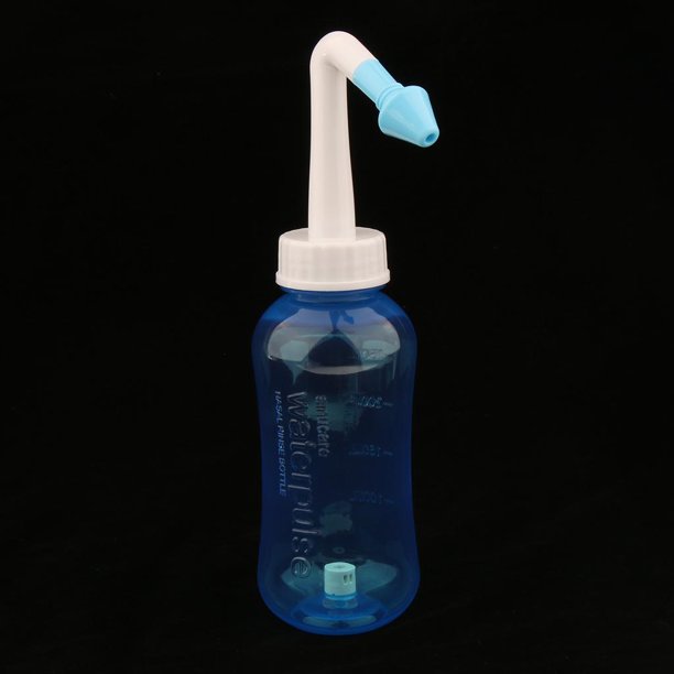 300ml Adultos Enjuague Nasal Limpiar Irrigador Pot Azul shamjiam Juego de  botella de enjuague nasal