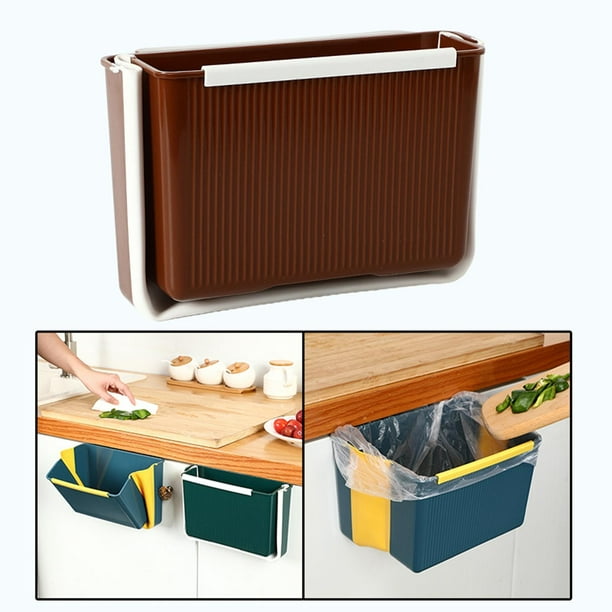 Cubo de basura plegable portatil, papelera plegable para cocina