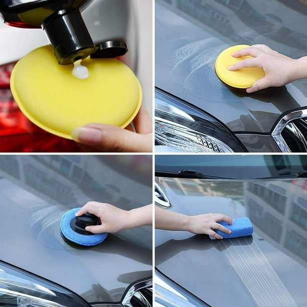  uxcell 2pcs amarillo coche cuerpo parabrisas limpiador  absorbente lavado esponja pad : Automotriz